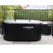 Xtreme Plunge Descent Solo Cold Plunge Tub Ultimate Package with chiller, tub and lid in Black, front view